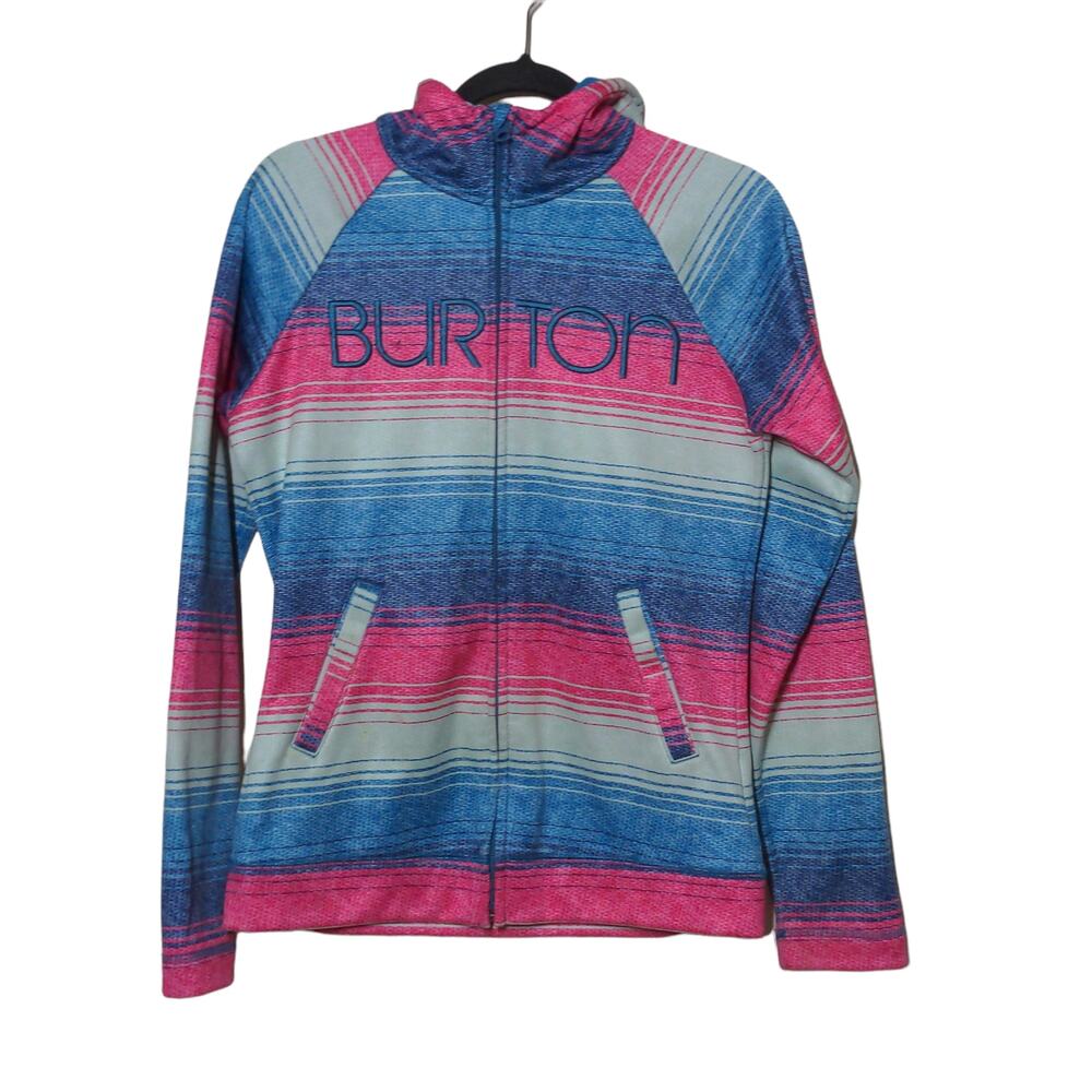 Burton Columbo WB Peak Hoodie Full Zip Jacket Multicolor Spellout - Size Medium
